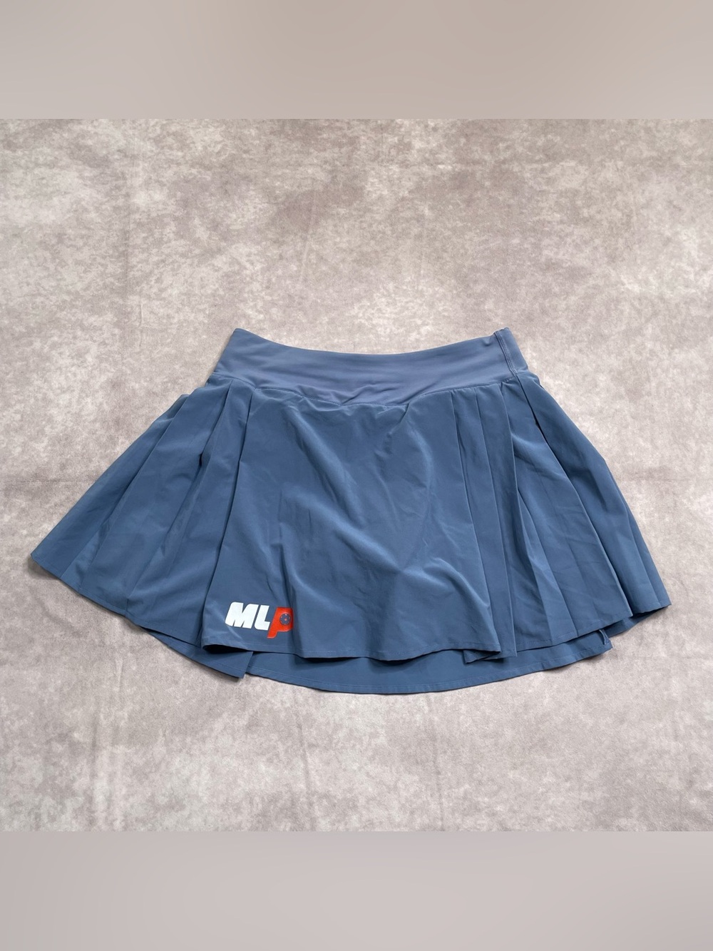 Lululemon Pleated Tennis Skirt Skort Womens Size 4 Blue Active Gym Logo
